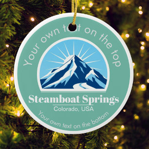Décoration En Céramique Steamboat Springs Colorado médaille de station de 