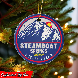 Décoration En Céramique Steamboat Springs Colorado Retro Sunset Souvenirs