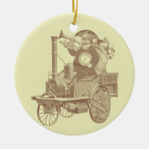 Décoration En Céramique Steampunk Père Noël - Joyeux Noël vintage