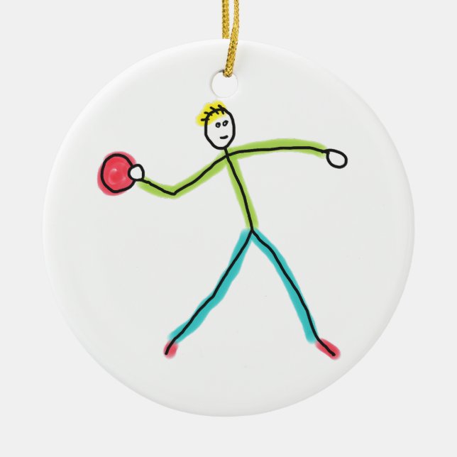 Décoration En Céramique Stickman Dodgeball (Devant)