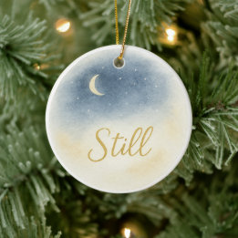 Décoration En Céramique “Still” Watercolor Christmas Ornament
