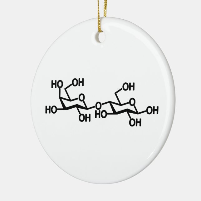 Décoration En Céramique Structure du lait lactose (Gauche)