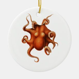 Décoration En Céramique Style classique octopus vintage