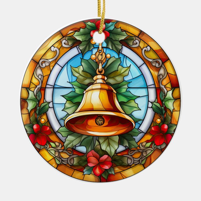Décoration En Céramique Style cloche de Noël (Devant)