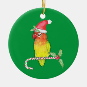 Décoration En Céramique Style de Noël de l'oiseau-de-vie de Fischer jaune