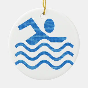 Décoration En Céramique Succès de natation - esprit frais de périodes