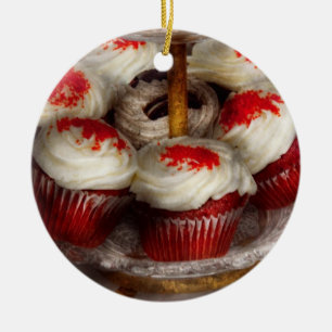 Décoration En Céramique Sucré - Petit gâteau - Cupcakes au velours rouge