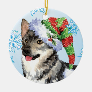 Décoration En Céramique Suédois heureux Vallhund de Howlidays