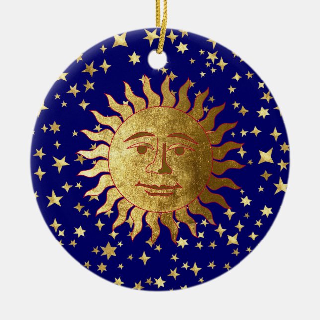 Décoration En Céramique Sun et étoiles (Devant)
