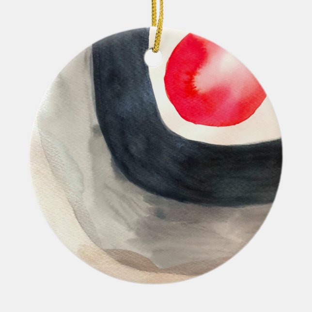 Décoration En Céramique Sun gris et noir art moderne abstrait (Devant)