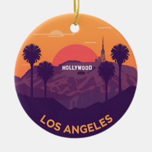 Décoration En Céramique Sunset vintage Los Angeles Hollywood