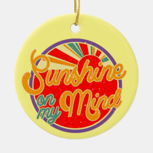 Décoration En Céramique Sunshine On My Mind - amusant été rétro