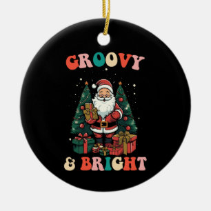 Décoration En Céramique Super Et Lumineux Noël Père Noël Holiday Retro