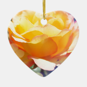 Décoration En Céramique Superbe rose jaune fleur. Photographie florale.