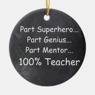 Décoration En Céramique Superhero Genius Mentor Enseignant Idée cadeau