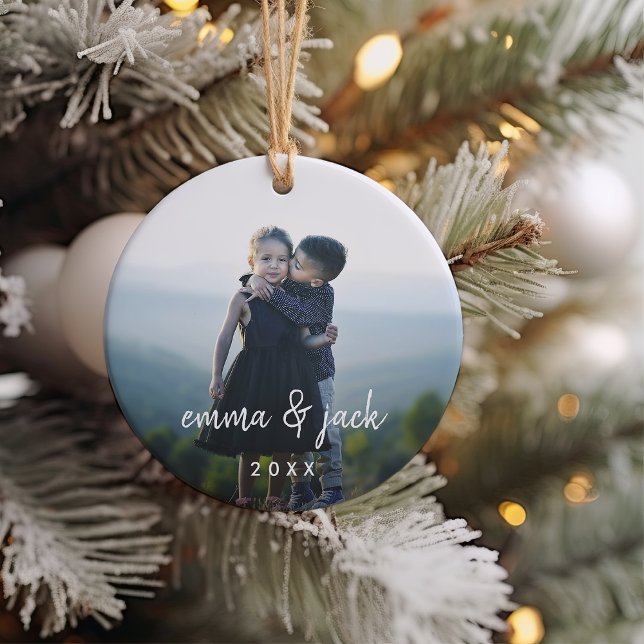 Décoration En Céramique Superposition photo et nom des enfants (Créateur téléchargé)