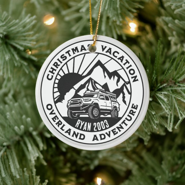 Décoration En Céramique Superterre personnalisée 4x4 Noël Noir (Arbre)