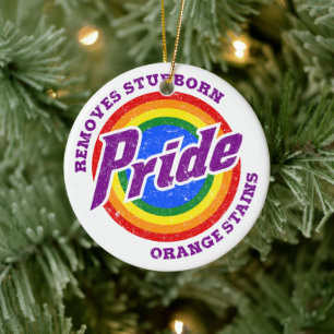 Décoration En Céramique Supprimer les taches d'orange têtu mois de fierté