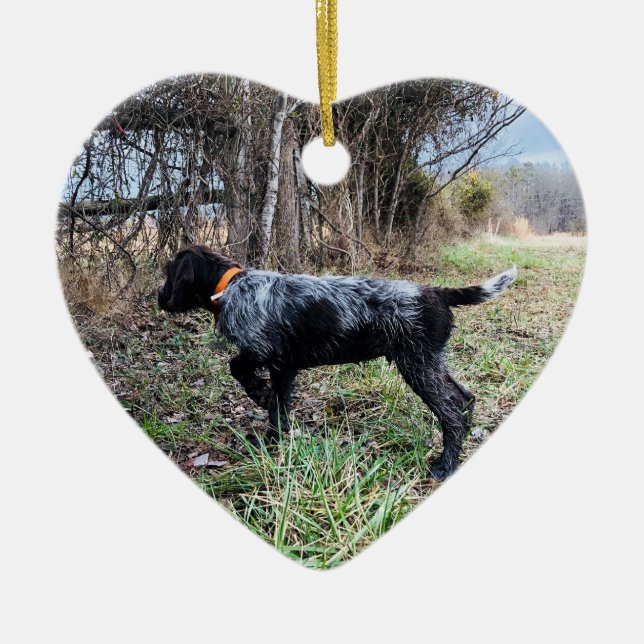 Décoration En Céramique Sur le chiot de point (Devant)