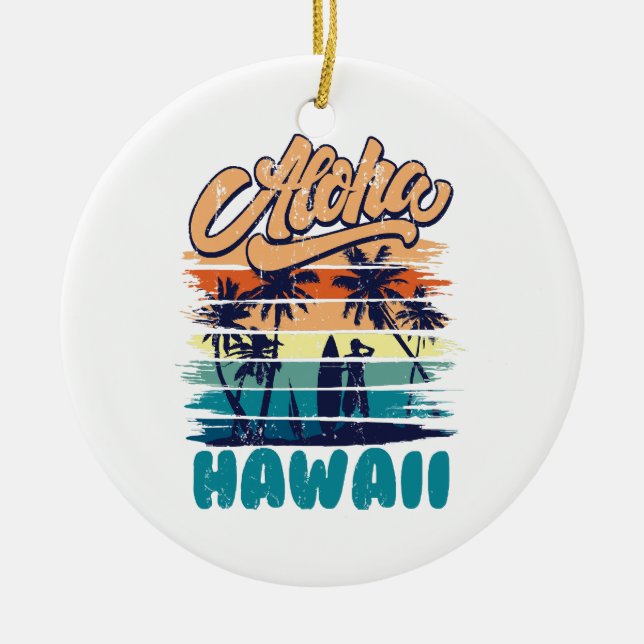 Décoration En Céramique Surf - Aloha Hawaï (Devant)