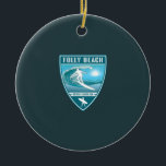 Décoration En Céramique Surf Folly Beach Caroline du Sud<br><div class="desc">Surf Folly Beach Caroline du Sud</div>