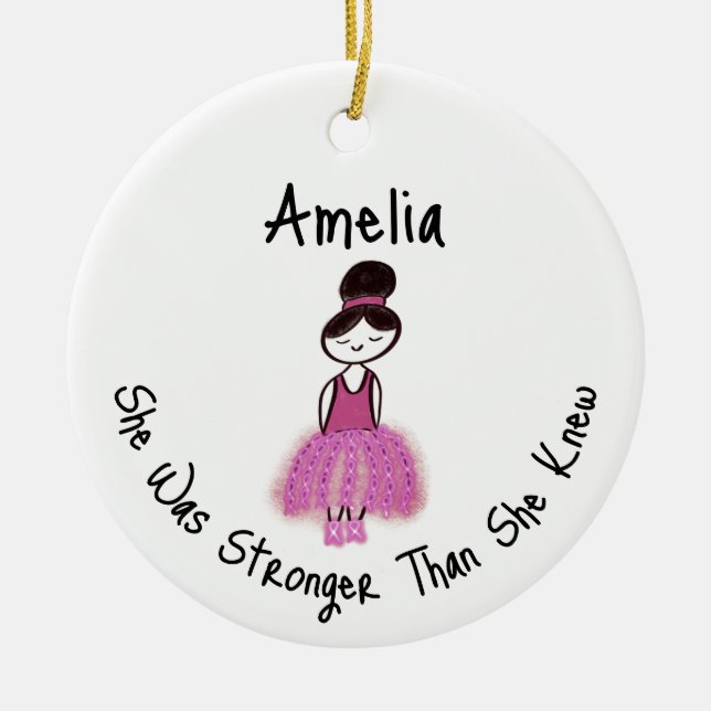 Décoration En Céramique Survivant du cancer du sein (Devant)