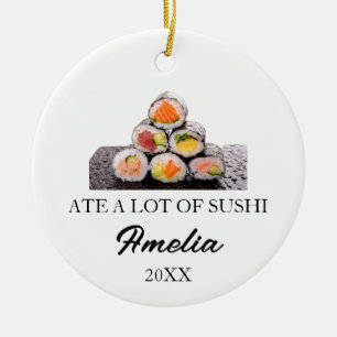 Décoration En Céramique Sushi personnalisé Noël, Cadeaux de sushi drôles