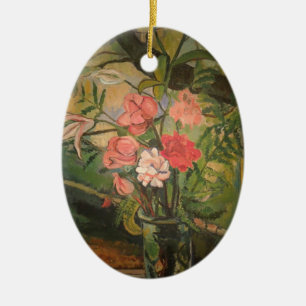 Décoration En Céramique Suzanne Valadon Fleurs devant une fenêtre