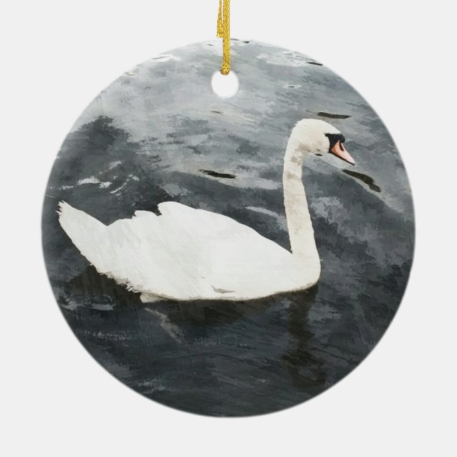 Décoration En Céramique Swan impressionniste (Dos)