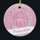 Décoration En Céramique Sweet 16 - Birthday<br><div class="desc">Sweet 16 Ornament. ⭐This Product is 100% Customizable. Graphics and / or text can be added, deleted, moved, resized, changed around, rotated, etc... 99% of my designs in my store are done in layers. This makes it easy for you to resize and move the graphics and text around so that...</div>