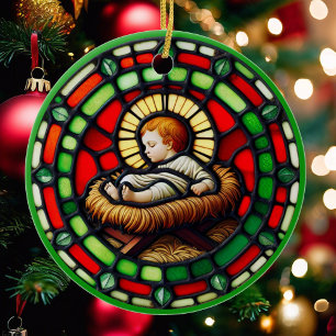 Décoration En Céramique Sweet Baby Jesus Noël Nom et date