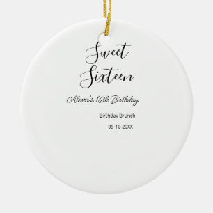 Décoration En Céramique Sweet sixteen anniversaire brunch 16e anniversaire