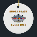 Décoration En Céramique Sword Beach 1944<br><div class="desc">Débarquement de Normandie - Sword Beach - 6 juin 1944</div>