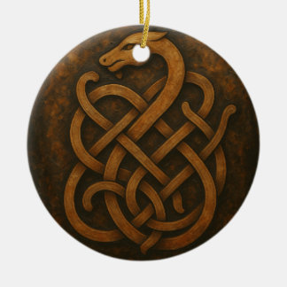 Décoration En Céramique Symbole ancien nœud serpent nordique