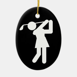 Décoration En Céramique Symbole de golf féminin - Femme