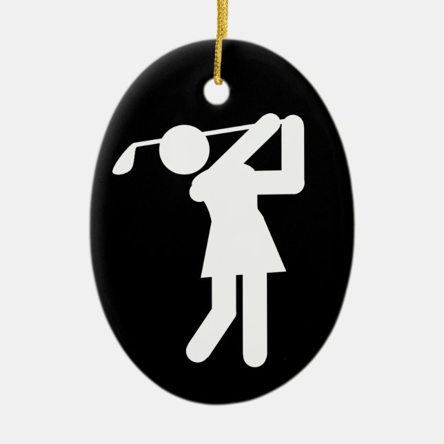 Décoration En Céramique Symbole de golf féminin - Femme (Devant)