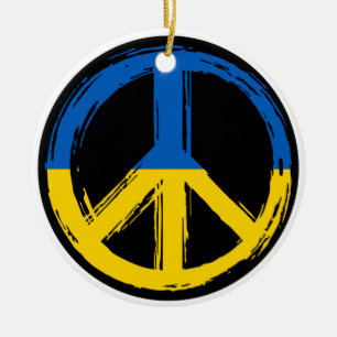 Décoration En Céramique SYMBOLE DE LA PAIX DE L'Ukraine