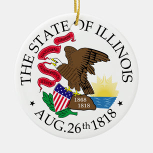Décoration En Céramique Symbole de l'Illinois