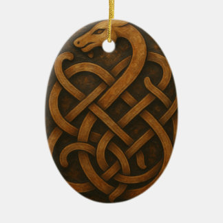 Décoration En Céramique Symbole de nœud de serpent en vieux norrois