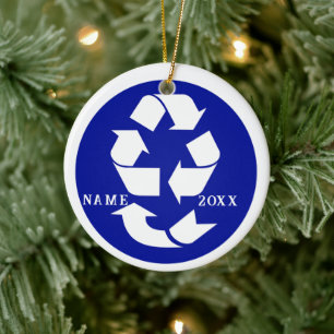 Décoration En Céramique Symbole de recyclage des 4 R Photo de Noël