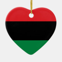 Symbole drapeau panafricain et unia /Kwanzaa Coeur