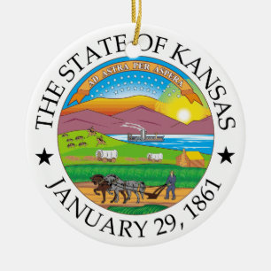 Décoration En Céramique Symbole du Kansas