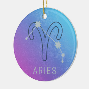 Décoration En Céramique SYMBOLE Étoile Zodiaque Aries Horoscope Constellat