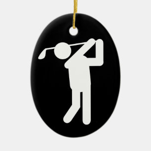 Décoration En Céramique Symbole golfeur Noël