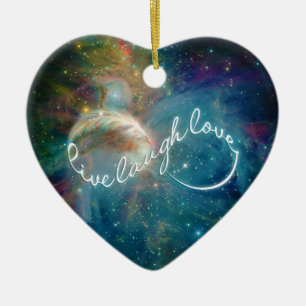 Décoration En Céramique Symbole infinité de "Live Laugh Love" mystique