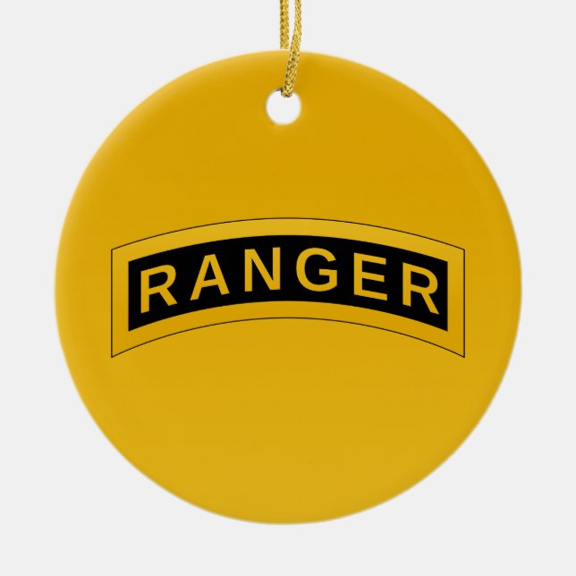 Décoration En Céramique Symbole militaire du RANGER de l'Armée - retour PE (Devant)