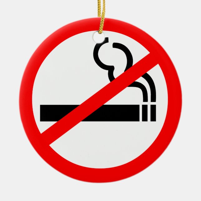 Décoration En Céramique Symbole non-fumeurs (Devant)