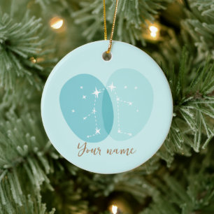 Décoration En Céramique SYMBOLE Zodiaque Gemini