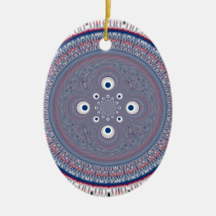 Décoration En Céramique Symétrie hypnotique : Art géométrique Abstrait