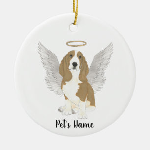 Décoration En Céramique Sympathie personnalisée en mémoire du Basset Hound